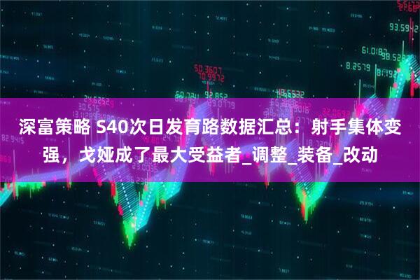 深富策略 S40次日发育路数据汇总：射手集体变强，戈娅成了最大受益者_调整_装备_改动